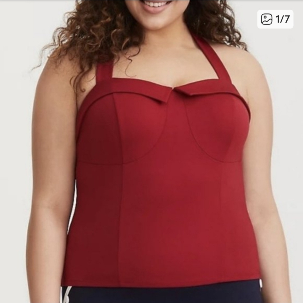 Torrid Retro Chic sz 0 L Large 12 red sweetheart tank